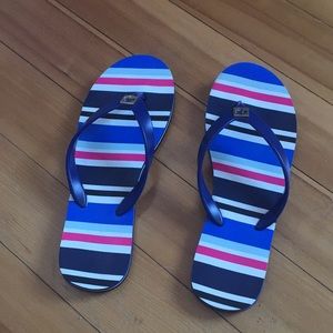 Kate Spade Striped Flip Flops